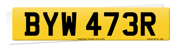 Registration number BYW 473R